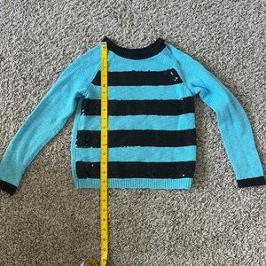Justice Girls Striped Shimmer Knit Sweater size 8